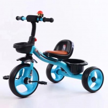 儿童三轮车脚踏车皮座三轮车可坐可骑宝宝玩具车 单座三轮车