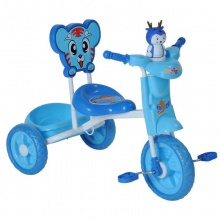 轻便的儿童三轮车与动物设计3色 儿童靠背三轮自行车