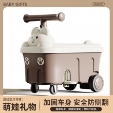 儿童四轮滑行车萌娃生日礼物2-5岁小朋友静音学步车男女宝溜溜车