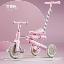 新款儿童三轮车脚踏车多功能手推车宝宝可骑可滑行平衡车童车