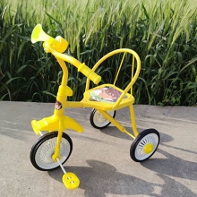 新款儿童三轮脚踏车骑行手推两用2-3岁减震三轮自行车童车可折叠