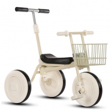 新款折叠儿童三轮车脚踏车免充气婴儿手推车宝宝车带推把