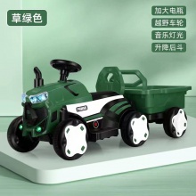 新款儿童电动拖拉机玩具车可坐人2-6岁男女孩四轮带阧双人车