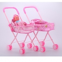 儿童过家家带娃娃玩具推车仿真婴儿手推车玩具有声音娃娃