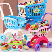 儿童仿真超市购物车宝宝过家家男孩女孩水果蔬菜切切乐手推车玩具
