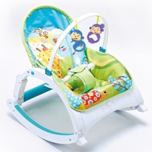 新款婴儿多功能震动摇椅 可折叠音乐安抚摇椅 靠背可调节宝宝躺椅