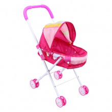 儿童男女孩过家家玩具小孩婴儿带娃娃折叠铁杆推车仿真婴儿手推车