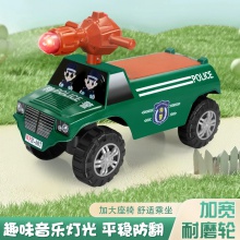 仿真特警儿童四轮滑滑车带有音乐灯光 适合1-3周岁男女宝宝滑滑车