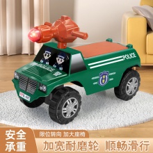 仿真特警儿童四轮滑滑车带有音乐灯光 适合1-3周岁男女宝宝滑滑车