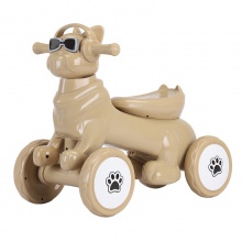 儿童平衡车四轮滑行车1-3岁宝宝无脚踏学步 溜溜车小狗滑滑玩具车