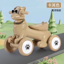 儿童平衡车四轮滑行车1-3岁宝宝无脚踏学步 溜溜车小狗滑滑玩具车