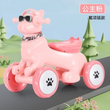 儿童平衡车四轮滑行车1-3岁宝宝无脚踏学步 溜溜车小狗滑滑玩具车