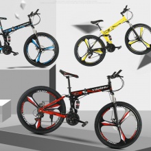 折叠自行车26寸变速减震单车bicycle碟刹学生山地自行车