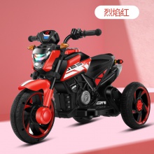 儿童电动摩托车男孩充电三轮车女宝宝可坐人小孩玩具车遥控电瓶车