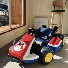 真人版飘逸卡丁车 家居潮玩潮流摆件 真人版儿童电动车玩具四轮车