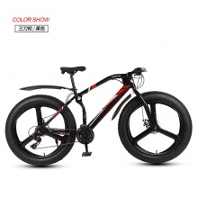 厂家供应雪地车沙滩车26寸双碟刹宽胎越野变速车自行车成人山地车