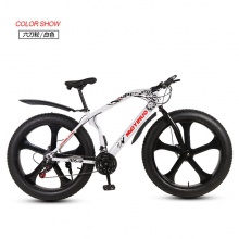 厂家供应雪地车沙滩车26寸双碟刹宽胎越野变速车自行车成人山地车