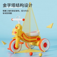 儿童三轮车脚踏车小蓝鸭大号儿童车宝宝幼童3轮车遛娃车户外车