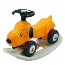 新款儿童卡通狗摇摇马二合一滑行车2-6岁扭扭车音乐车