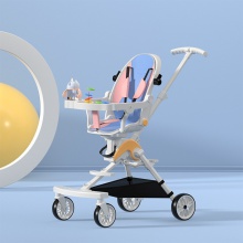 溜娃神器 可坐可躺带餐盘婴儿手推车折叠手推车1-5岁遛娃神器