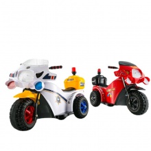 玩具儿童电动三轮车摩托车玩具车婴童充电巡逻警车带音乐喇叭