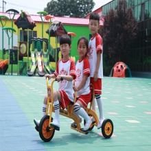 幼儿园儿童三轮车双人幼教三轮车户外运动儿童三轮车踩踏车