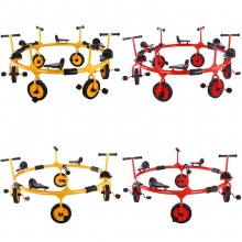 幼儿园儿童三轮车双人幼教三轮车户外运动儿童三轮车踩踏车