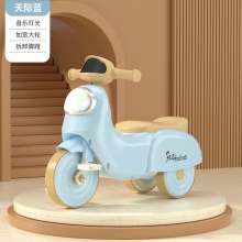 新品儿童三轮车宝宝脚踏车灯光音乐轻便婴幼儿手推溜溜滑行车