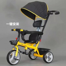可推多用儿童三轮车推车 婴幼儿脚踏车1-3-5岁三四合一带棚