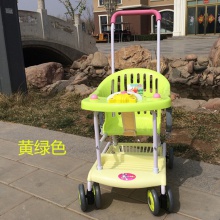 简易塑料仿竹编车可坐竹藤编婴儿车儿童竹车宝宝轻便携推车