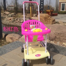 简易塑料仿竹编车可坐竹藤编婴儿车儿童竹车宝宝轻便携推车