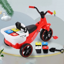 儿童三轮车脚踏单车三轮车环卫车2-4-6-9儿童脚踏自行车