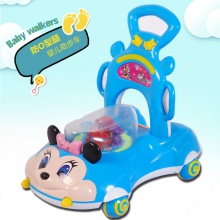 厂价直供儿童四轮助步车婴幼儿米老鼠带音乐灯光学步车宝宝手推车