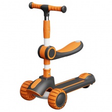 新款儿童三合一折叠滑板车1-3-6岁男女宝宝滑行车可坐可骑溜溜车