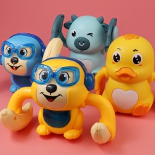 抖音夜市小男女孩益智电动翻滚猴子声控感应幼儿园儿童摆地摊玩具