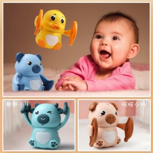 抖音夜市小男女孩益智电动翻滚猴子声控感应幼儿园儿童摆地摊玩具