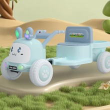 儿童电动汽车四轮可坐人双人男女宝宝手扶拖拉机大号带斗
