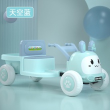 儿童电动汽车四轮可坐人双人男女宝宝手扶拖拉机大号带斗