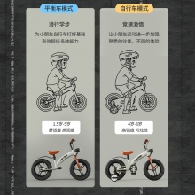 儿童自行车平衡车二合一1-3-6岁宝宝玩具男女小孩单车幼儿脚踏车
