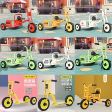 幼儿园儿童三轮车可带人小孩脚蹬三轮车幼教儿童二轮平衡车防侧翻