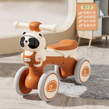 平衡车儿童1-3岁熊猫四轮滑行车带音乐灯光学步车玩具车
