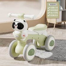 平衡车儿童1-3岁熊猫四轮滑行车带音乐灯光学步车玩具车
