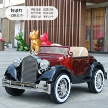 复古劳斯仿真儿童电动汽车高端双拼色男女宝遥控玩具车四驱可坐人