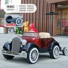 复古劳斯仿真儿童电动汽车高端双拼色男女宝遥控玩具车四驱可坐人