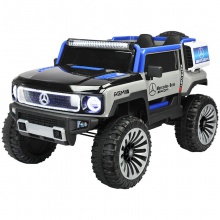 婴儿童电动车四驱越野车警车玩具车可坐双人宝宝遥控汽车小孩摇摆