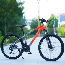 山地车自行车20/22/24/26寸碟刹变速学生单车一体轮减震山地车