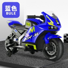 男童电动摩托车带辅轮 8岁以上电瓶车 带灯语音儿童电动摩托车