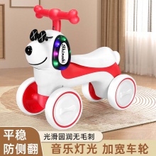 儿童滑行车无脚踏平衡车小狗四轮幼儿小孩扭扭车音乐灯光