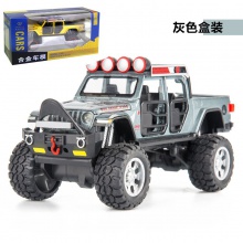合金车模1:32大轮吉普滑行越野车带声光男玩具车模型摆件收藏