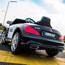 儿童电动车四轮玩具汽车宝宝小孩警车police喊话器警报可